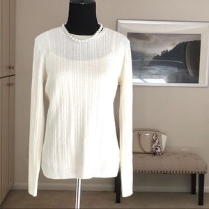 Karen Scott Cable Knit Sweater
